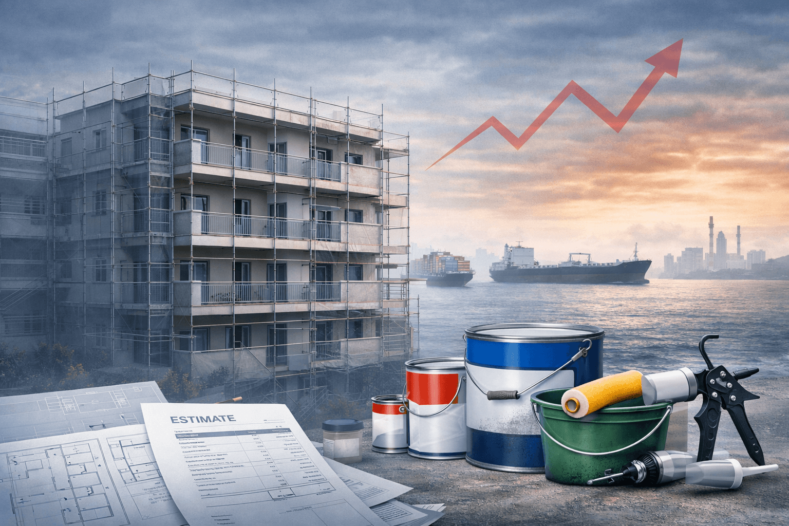 イラン情勢でマンション大規模修繕工事にも影響？溶剤系材料の納期と価格に要注意